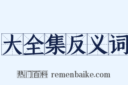 大全集反义词是什么意思的图片